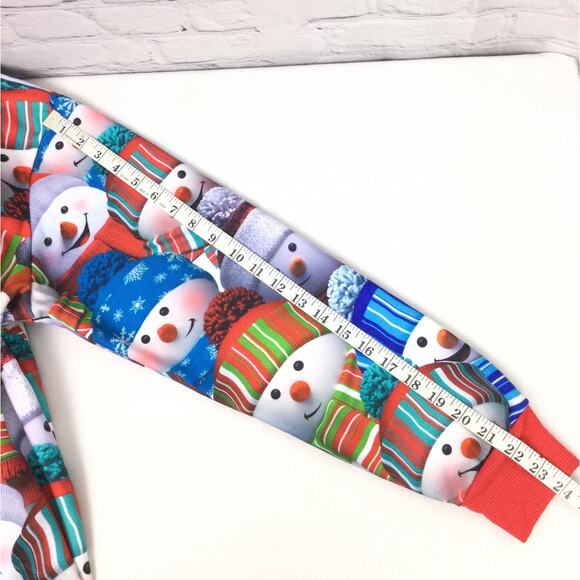 Threadcraft Crewneck Snowman Graphic Fleece Lined Christmas Sweatshirt M - Picture 11 of 11